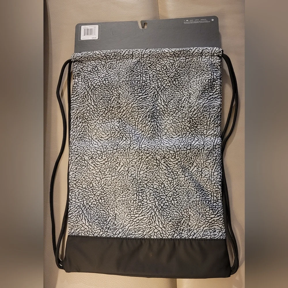 Boys Nike Jordan Black and Gray Drawstring Bag